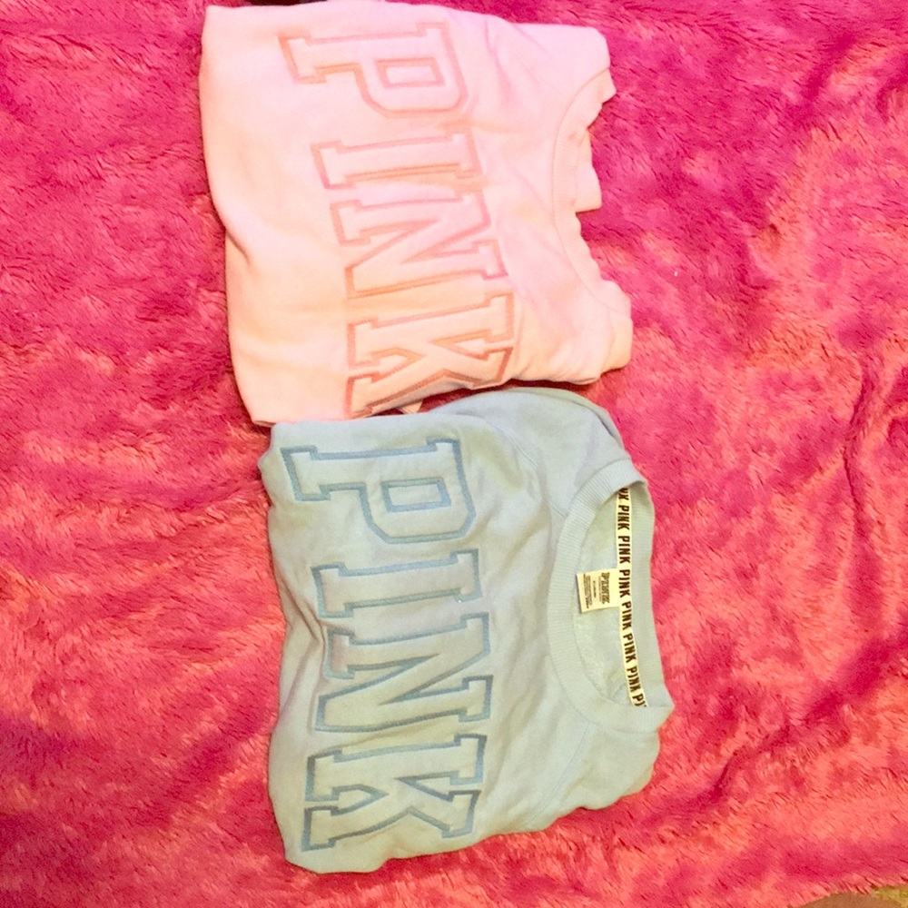 Pink Victoria’s Secret sweatshirts